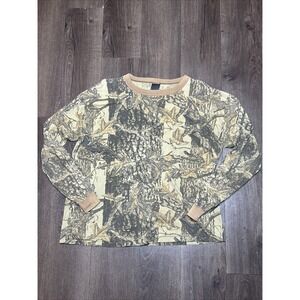 Vtg 1990s Ace Camo Shirt Long Sleeve Sniper Single Stitch Med Grunge Boxy READ
